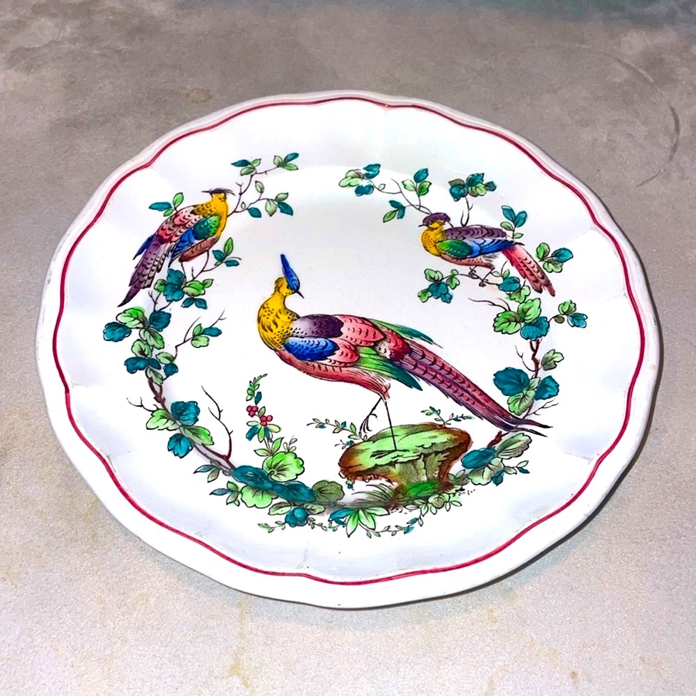Spode Copeland Chelsea Bird Vintage Bread Plate 6 5/8” Wide Excellent Condition
